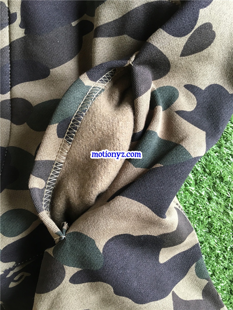 A Bathing Ape Shark Hoodies Green Camo